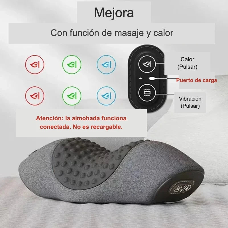 Electric Neck Massager Pillow Cervical Stretcher Heating Vibration Massage Back Traction Orthopedic Sleeping Pillows Support